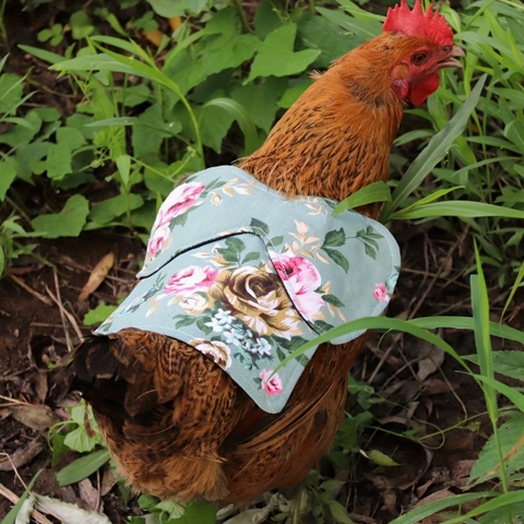 Chicken Vest with wing cover (Green Floral)