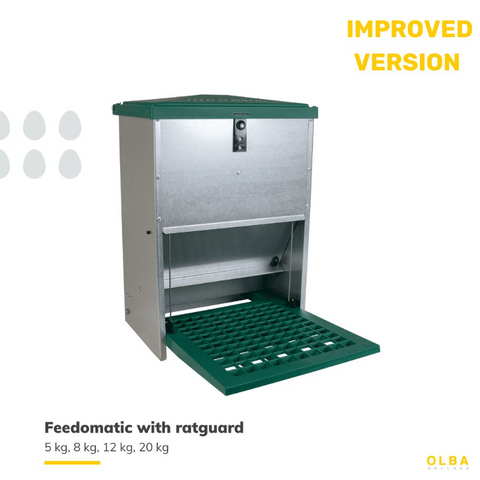 Feed-o-Matic 12kg Feeder + Bucket Drinker 18L with Legs Combo
