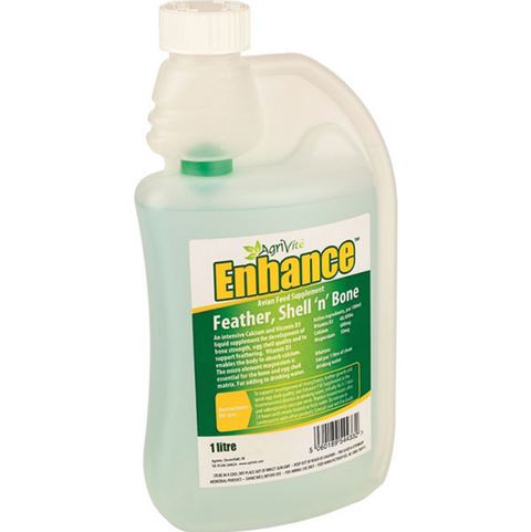 Agrivite Enhance 1 Litre Feather, Shell 'n' Bone Supplement