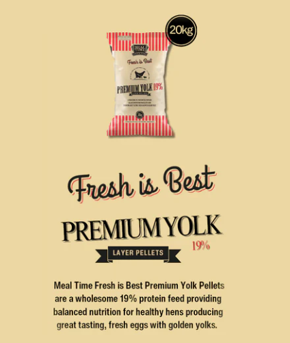 Premium Yolk 19% Layer Pellets 20kg