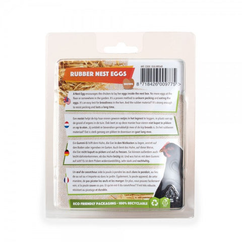 Solid Rubber Nest Eggs Brown 2 pack