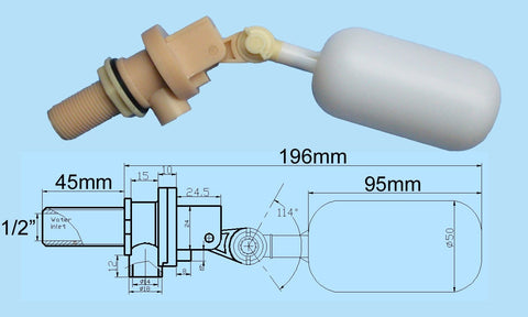 Float Valve Assembly White