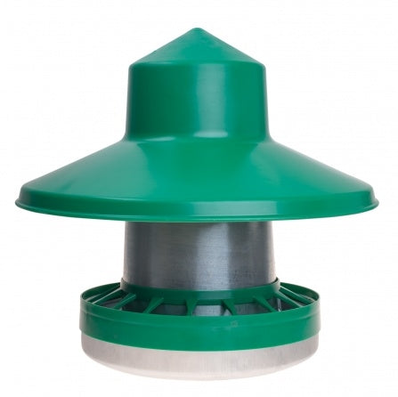 Chicken Feeder 10kg with Rain Hat Green