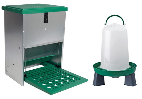 Feed-o-Matic 12kg Feeder + Drink-o-Matic 10L Drinker Combo