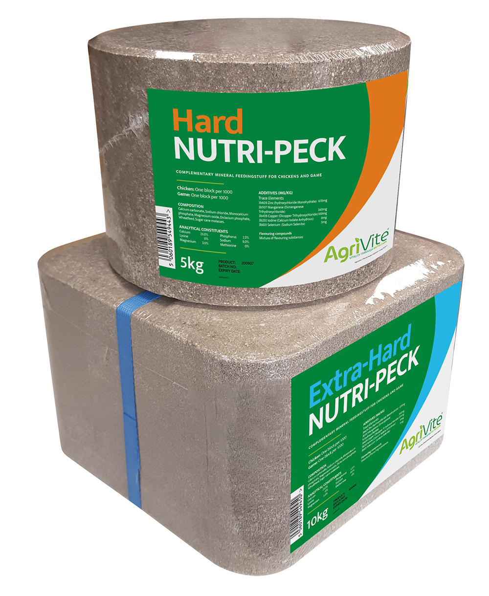 Agrivite Nutri-Peck Extra Hard Poultry Pecking Block 10kg