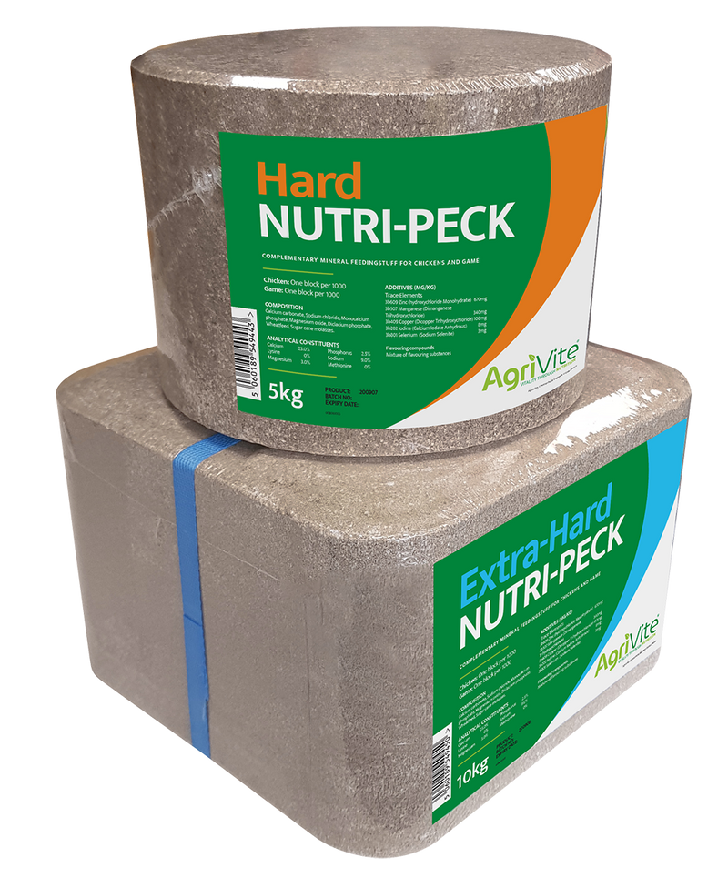 Agrivite Nutri-Peck Extra Hard Poultry Pecking Block 10kg