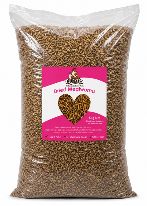Cluckers Dried Meal Worms - 5kg