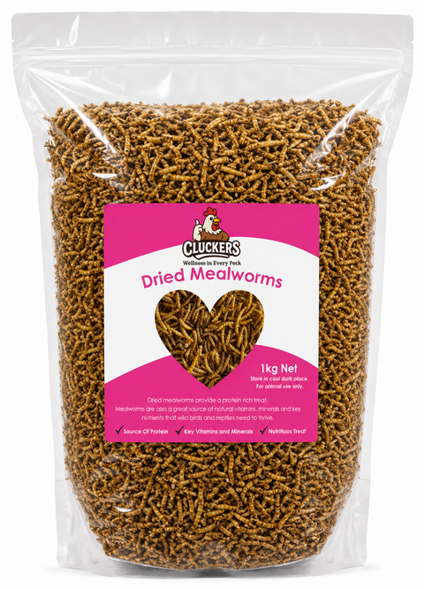 Cluckers - Dried Meal Worms - 1kg