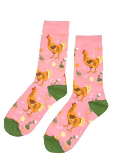Pink Chicken Socks