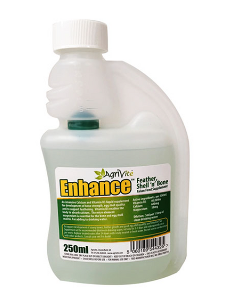 Agrivite Enhance 250ml Feather, Shell 'n' Bone Supplement