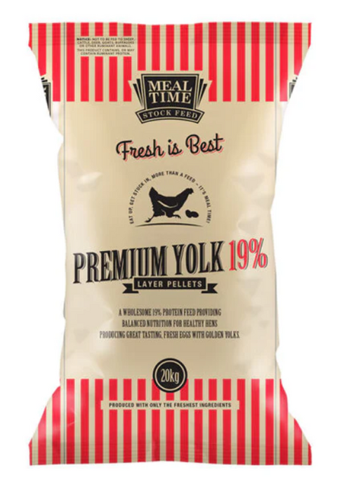 Premium Yolk 19% Layer Pellets 20kg