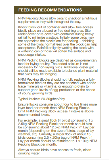 NRM Pecking Block 2.5kg