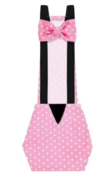 Chicken Diaper Pink Polka Dots