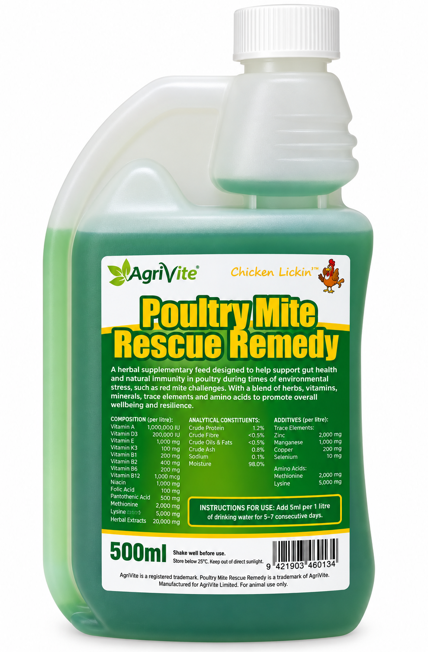 Agrivite Poultry Mite Rescue Remedy 500ml