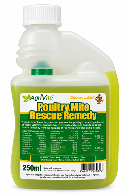 Agrivite Poultry Mite Rescue Remedy 250ml