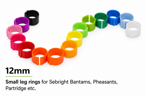 12mm Poultry Leg Rings 10 pack