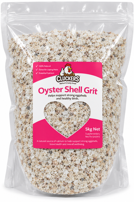 "Cluckers" Oyster Shell Grit 5kg (Fine)