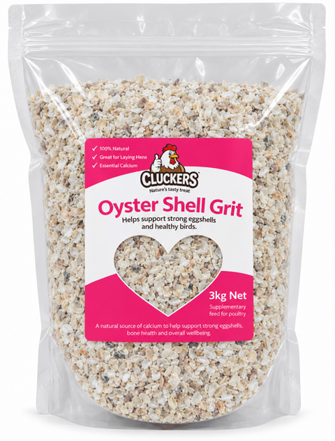"Cluckers" Oyster Shell Grit 3kg (Fine)