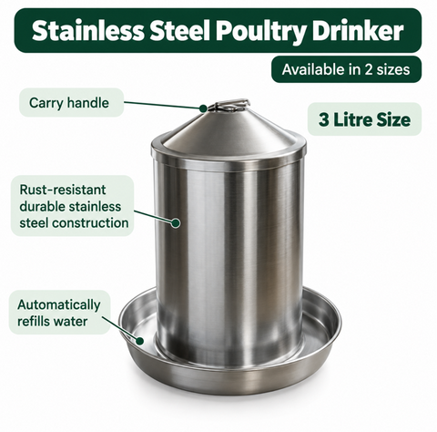 Stainless Steel Poultry Drinker
