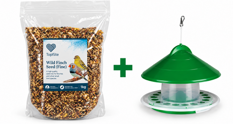 Wild Bird 2kg Feeder & 1Kg Wild Bird Seed Combo