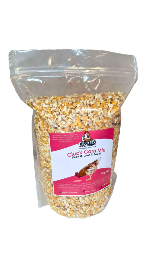 Cluckers "Cluck Corn"  1kg Kibbled Maize