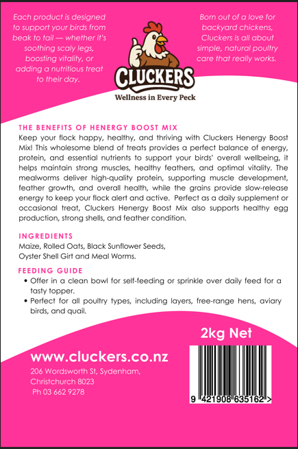 Cluckers "Henergy Boost Mix" 2kg