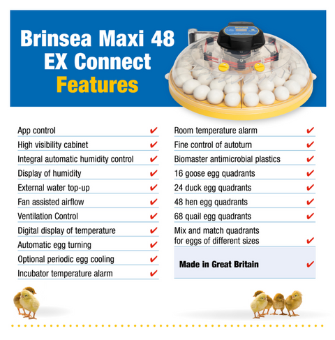 Brinsea  NEW Maxi 48 EX Connect Incubator