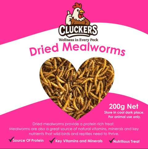 Cluckers Dried Meal Worms - 200g