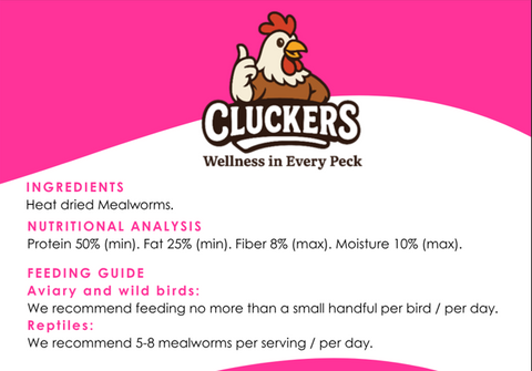 Cluckers Dried Meal Worms - 500g