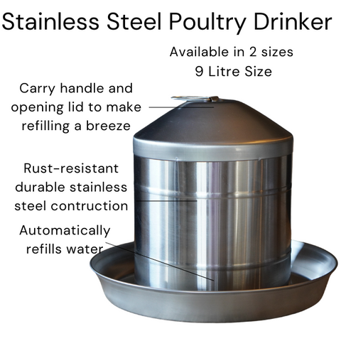 Stainless Steel Poultry Drinker