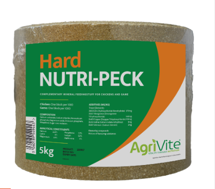 Agrivite Nutri-Peck Hard Poultry Pecking Block 5kg