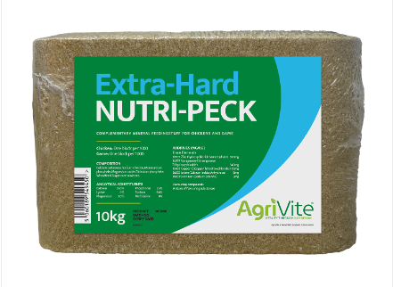 Agrivite Nutri-Peck Extra Hard Poultry Pecking Block 10kg