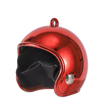 Chicken Helmet Red Chrome